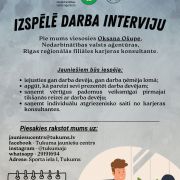 Izspēlē darba interviju