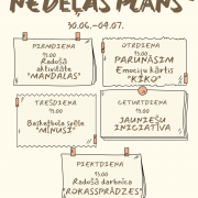 Nedēļas plāns