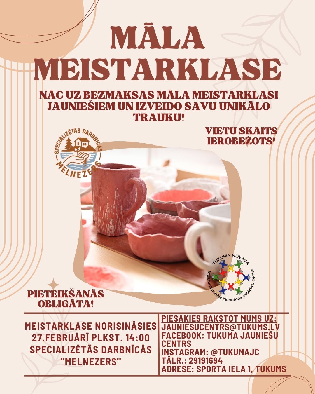 Beige and Maroon Ceramic Workshop Flyer Instagram Post 45